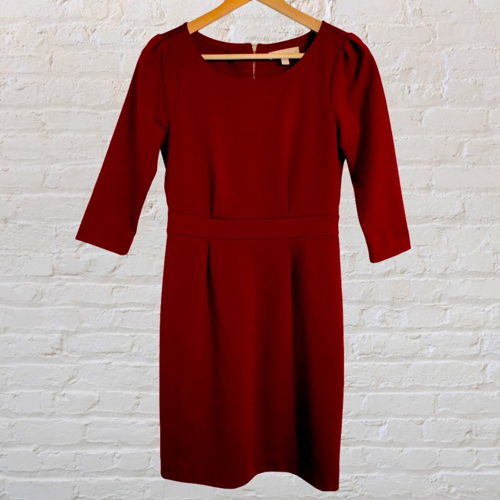 Banana Republic Burgundy Knee Length Dress